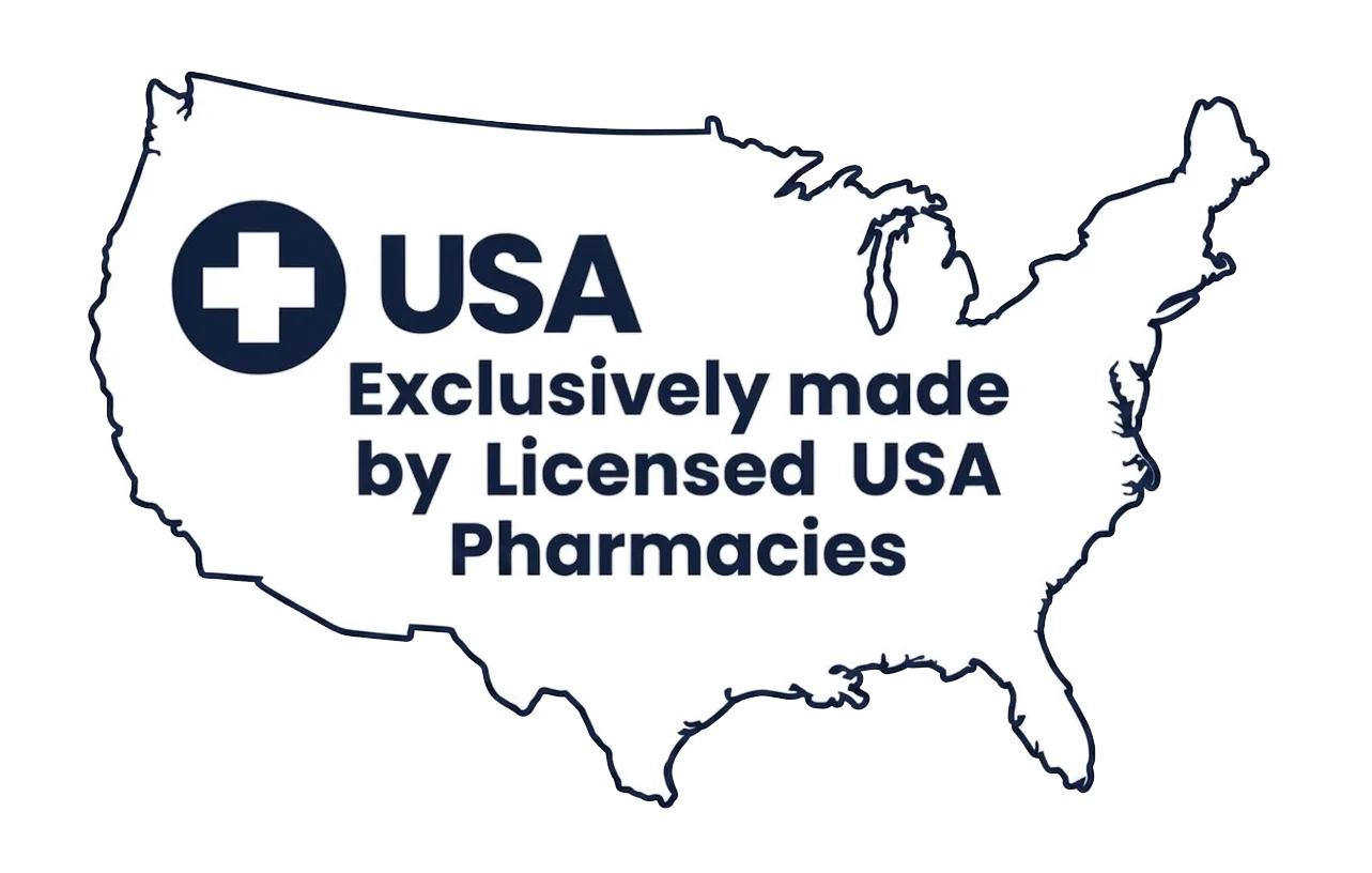 USA exclusively made by licensed US pharmacies